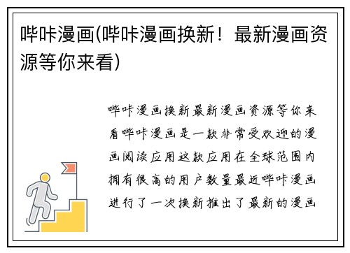 哔咔漫画(哔咔漫画换新!最新漫画资源等你来看)